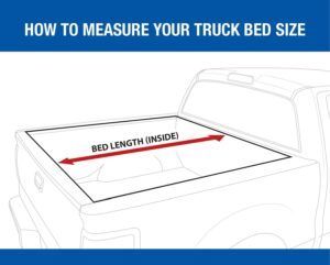This image shows you how to measure your truck bed for a hard truck bed cover.