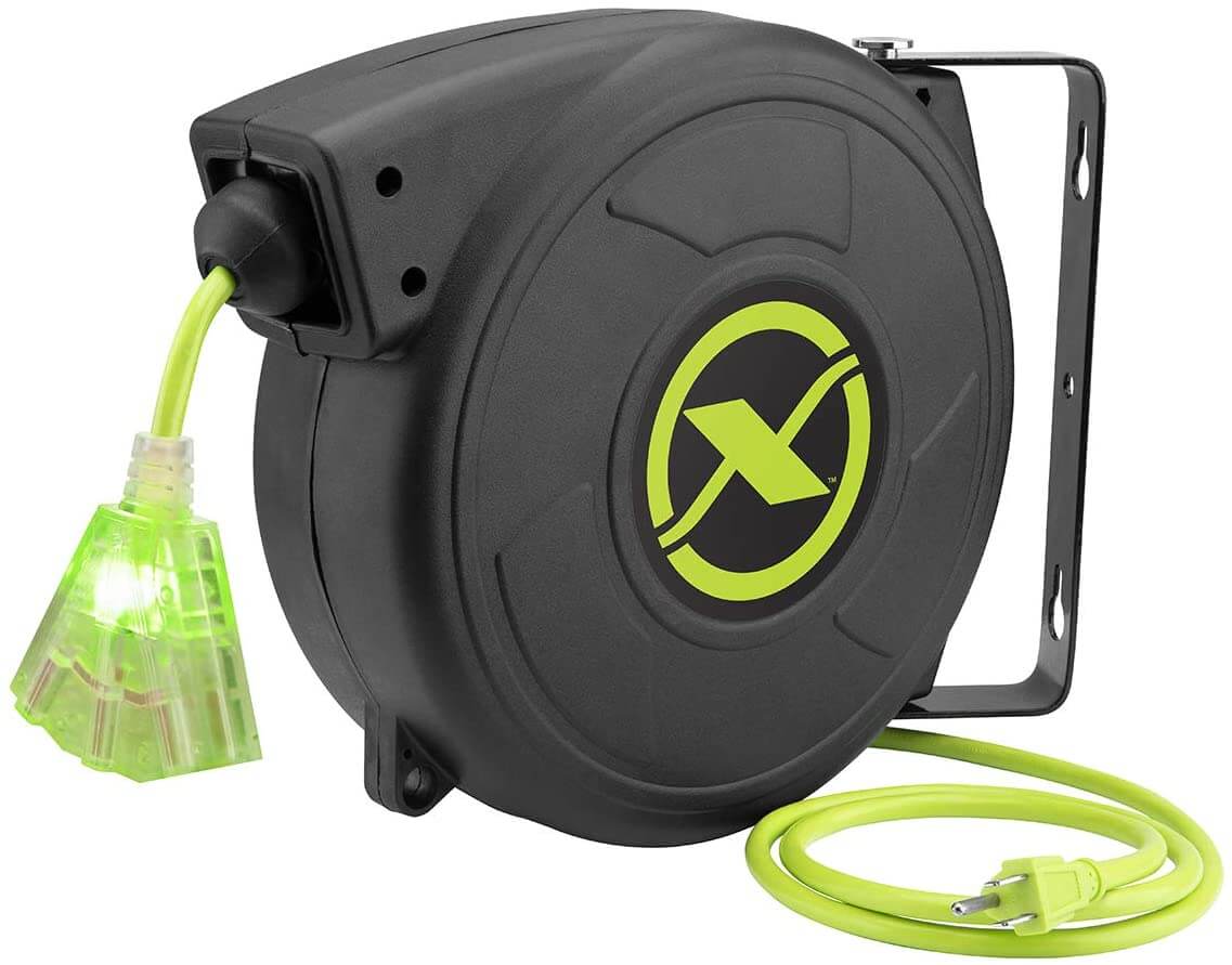 reel for extension cord for portable power. click image to buy now.